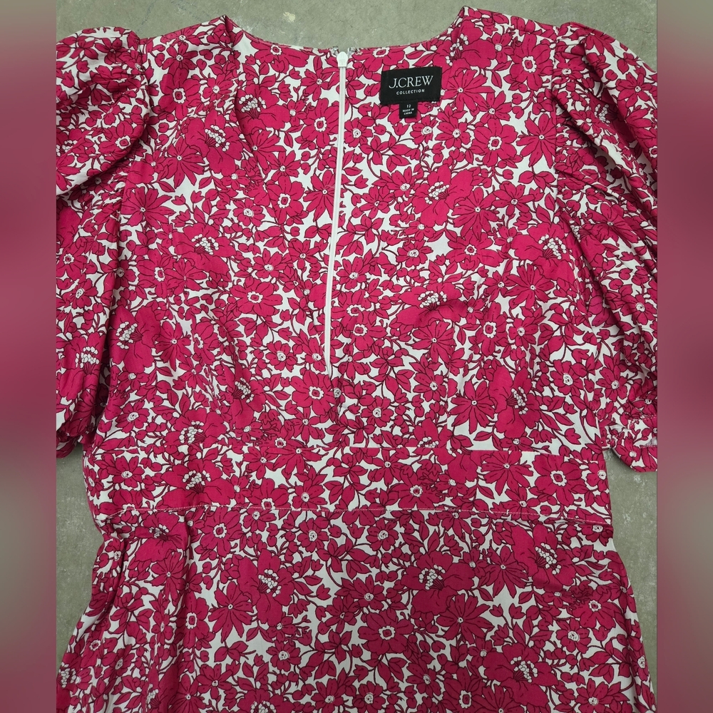 EUC J Crew Collection Pink and White Floral Maxi Dress - Picture 5 of 9